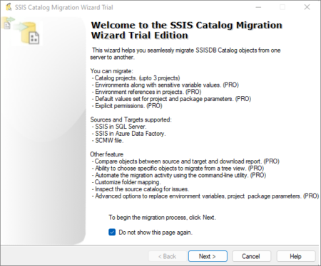 SSIS Catalog Migration Wizard Free Trial