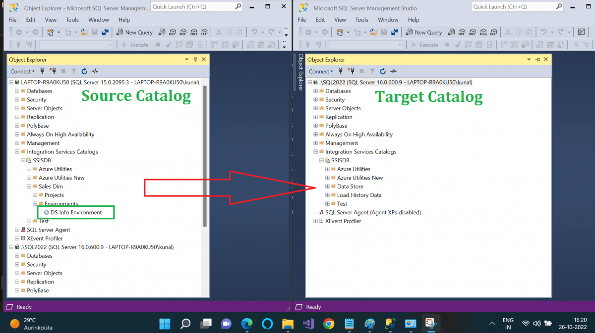 Copy SSIS Environment variables to another server - AzureOps