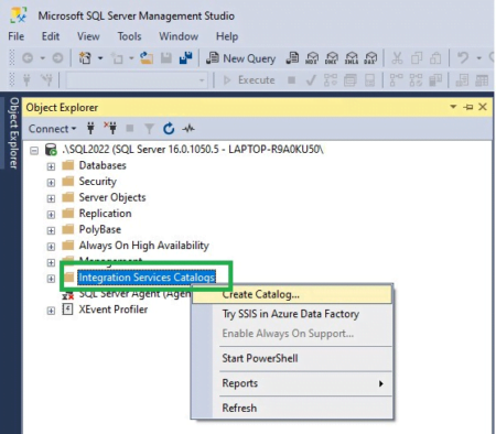 Create SSIS Catalog In SQL Server - AzureOps