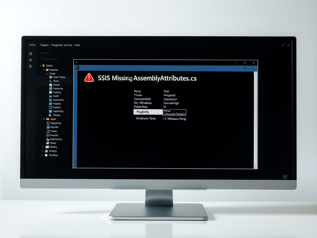 CS2001 Missing AssemblyAttributes.cs when executing SSIS package ...